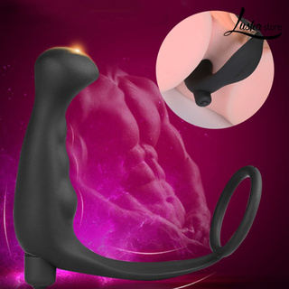 LUSHASTORE hombres Plug Anal silicona vibrador próstata anillo G-Port masajeador adulto juguetes sexuales (3)