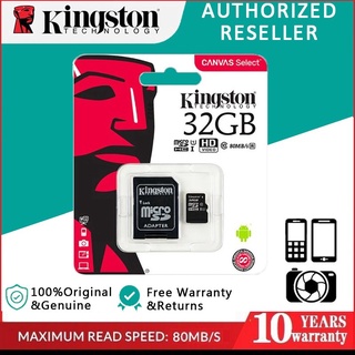 (Spot) Tarjeta de memoria Micro Sd clase 10 original de Kingston 80mb / S 16gb / 32gb / 64gb / 128gb 10 años de garantía
