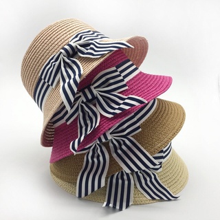 Panama verano trigo panamá sombrero de sol sombrero de playa cinta arco nudo Naval sombrero de paja nuevo (1)