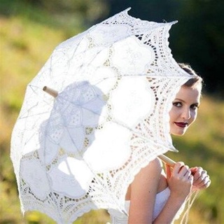 Boda fotografía Props danza blanco paraguas de encaje encaje paraguas princesa paraguas 8.17