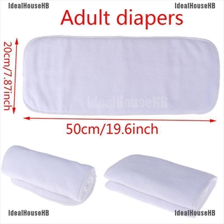 IdealHouseHB pañal adulto lavable de 4 capas forro Super absorbente almohadilla de inserción de pañales para adultos