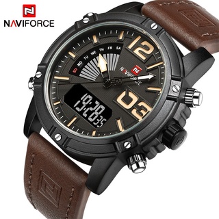 naviforce - reloj deportivo de cuarzo para hombre (cuero militar) (1)