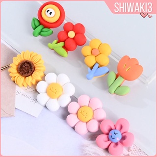 CHARMS [Shiwaki3] 50 piezas de colores de resina de flores planas botones encantos de los granos de los encantos DIY