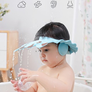 Gorro de ducha ajustable para bebé, gorro de pelo, gorro de ducha, con tapa de oreja