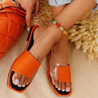 Las mujeres zapatillas de verano de las mujeres Patchwork abierto dedo del pie plano Casual sandalias de las señoras de Color coincidencia al aire libre playa zapatillas planas