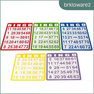[brklowaremx] 100 tarjetas bingo de papel bingo tarjetas bingo 5 colores