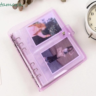 TAMARA PVC Photo Album Card Sleeve Mini Album Name Card Holder Portable 200 Pockets Transparent Jelly Color Binders Albums Bling Cover Card Stock/Multicolor