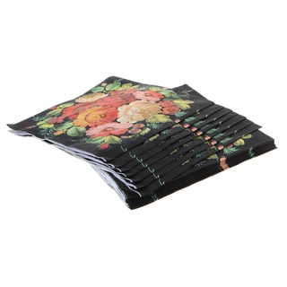 GOTITLIKETHAT New High-grade Vintage Black Flower Paper Napkins Cafe&Party Tissue Napkins (2)