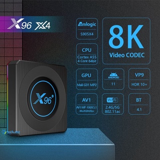 ✦ En stock X96 X4 Smart TV Box Un decodificador 10S905X4 Reproductor de red 2.4G / 5G WiFi TV Box