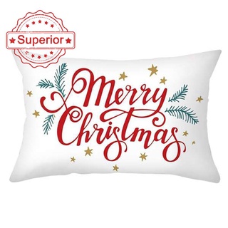 Regalo de navidad fundas de almohada lindo de dibujos animados Santa Claus almohada para sofá de navidad 45x45cm casos almohada D6O9