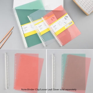 SITENG A5/B5 moda suelta cubierta de hoja de papelería anillo carpeta cuaderno paginador separador nuevo accesorio de plástico recargable 20/26 agujeros transparente bloc de notas/Multicolor (6)