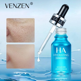 Venzen ácido hialurónico hidratante suero facial retráctil poros eliminar líneas finas Anti-envejecimiento Anti-arrugas crema de plantas cuidado de la piel 15ML