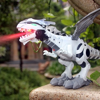gran spray dinosaurios mecánicos con ala de dibujos animados electrónicos caminando animal modelo dinosaurio juguete robot pterosaurios juguetes de niños