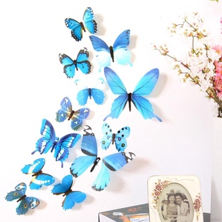 12 pegatinas de pared 3d mariposa diy decoración arte de pared (2)