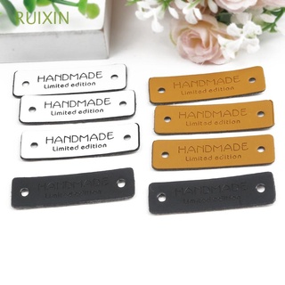 RUIXIN Limited Edition Leather Tags Tags Garment Decoration Labels PU Logo Scarf 12/24 pcs Ornaments Luggage for Bag Sewing Accessories/Multicolor