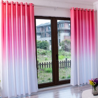 Fantasy - cortina degradada Superior de Color puro para dormitorio, ventana, Color gris, azul, semisombra, para sala de estar (9)
