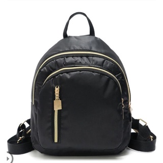 Mochila negra bolso escolar bolsa compacta aesthetic estilo coreana (1)