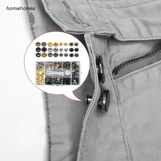 hom 120 Sets of Metal Four Button Tool Set Jeans Bags Pure Copper Button DIY Combination，120 Set Leather Snap Fasteners Kit for Clothes, Jackets, Jeans Wears, Bracelets, Bags
