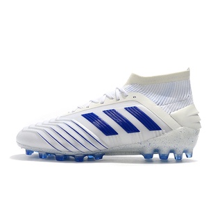 Adidas Predator Falcon 19.1 Waterproof Knitted High Top AG Soccer Football Shoes White Blue