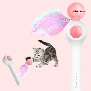 BL-Pet gato gatito automático retráctil Teaser pluma bola Catnip juguete interactivo (2)