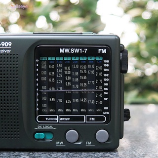 [listo] tecsun r-909 radio portátil fm mw (am) sw (wave corta) 9 bandas receptor mundial bullseye