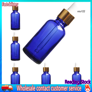 VO_Blue recipiente líquido de aceite esencial a prueba de fugas de vidrio cuentagotas instrumento de botella