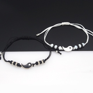 DORMI pulseras a juego Yin Yang cordón ajustable pulsera para amistad relación novio novia san valentín regalo