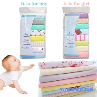 [yyyulinintellcool] 8 piezas de algodón Saliva toalla de lactancia bebé niños niñas pañuelo (1)