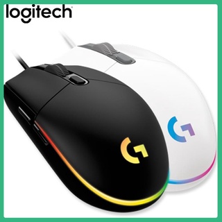 Centrarse en dar regalos Logitech-ratón óptico G102 LIGHTSYNC/PRODIGY G203 para videojuegos, 8000DPI, 16,8 M, Color personalizado, 6 botones, con cable, blanco y negro, Original