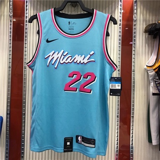 Bulter # 22 Nba 2020 Miami Heat Blue Gola Redonda Colete De Basquete Masculino Hot-pressed basketball jersey