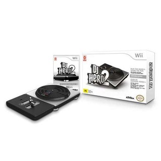 Dj Hero 2 paquete con controlador de mesa giratoria Wii