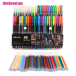 [tlmx]48 piezas de pluma de tinta de gel fluorescente/pincel de acuarela colorida