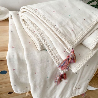 t1rou recién nacido pañales mantas 6 capas muselina orgánica bebé manta envolver suave niño cochecito mantas ropa de cama
