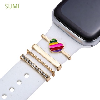 Universal Smart Watch Metal Charms Decorative Ring Samsung Huawei Apple Watch Strap Band Accessories (1)