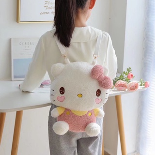 Lindo Hello Kitty Mochila De Anime Japonés Bolsa De Hombro Kawaii Felpa Lolita Regalos Para Niña Niños