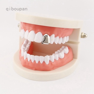 Qiboupan: xhh95d chapado en oro, plata y negro, diseño de un solo diente, Clip de dientes, tapón de Hip Hop, helado, Mse