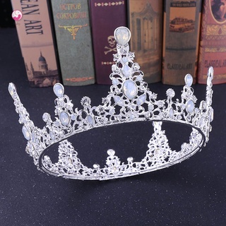 [bebé] vintage barroco reina rey novia tiara corona para mujeres tocado baile novia boda tiaras y accesorios de joyería para el cabello (8)
