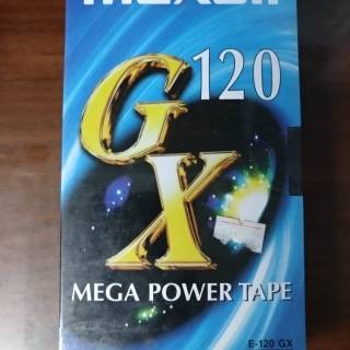 Cinta de video Casette MAXELL GX120 VHS E120GX mega power tape