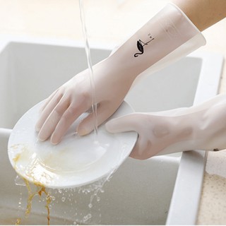 Guantes de goma impermeable para lavar platos de Pvc translúcidos de goma de cocina baño duradero herramienta de limpieza guantes accesorios de cocina