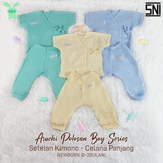 Aruchi Kimono traje Premium de manga corta bebé Kimono pantalones bebé niño