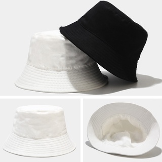 brroa hombres mujeres vintage reversible doble lado desgaste cubo sombrero simple negro blanco color sólido harajuku hip hop pescador gorra