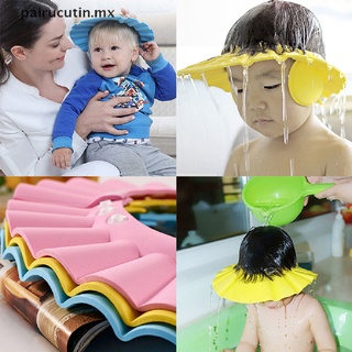 【pairucutin】 3 Colors New Adjustable Baby Kids Shampoo Bath Bathing Shower Cap Hat 【MX】