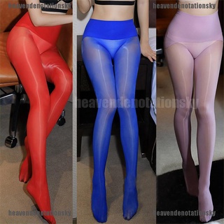 HE9MX Women Sexy 360°Seamless Pantyhose High 8D Oil Glossy Shiny Tights Body Stocking 210907
