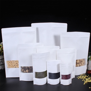 ivanes 10 bolsas con cremallera embalaje de té esmerilado bolsas de almacenamiento auto sellado bolsas de alimentos secos soporte de frutas bolsas de regalo de papel kraft (5)