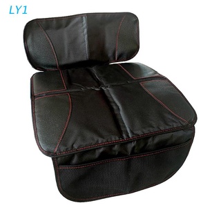 ly1 cojín protector de asiento de coche alfombrilla impermeable telas niño bebé protector de asiento con bolsillos de almacenamiento de cuero y telas