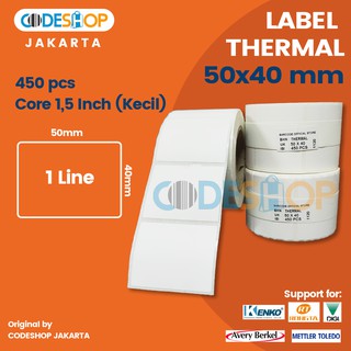 Etiqueta de impresión de código de barras 50X40 térmica 450PCS