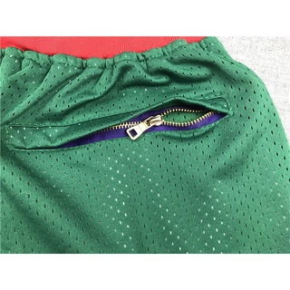 shorts de la NBA Chicago Bulls pantalones cortos deportivos versión de bolsillo verde (3)