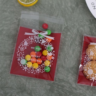100 piezas/paquete nuevo regalo De navidad De año nuevo autoadhesivo De caramelo y galletas De Plástico (9)