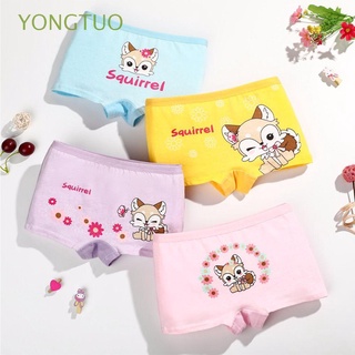 YONGTUO Soft Cotton Briefs Thin Cotton Underwear Children Panties Women Elastic Cat Solid Color Kids Pig Girl Panties