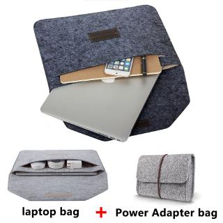 2 in 1 11-15.6 inch Ipad Macbook Air Pro notebook Portable Felt laptop storage Case bag Travel business Shockproof Bag (1)